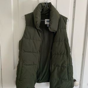 Olive Puff Vest